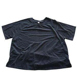 Womens Sweatshirt Size 2X Black Raglan Soft Winter Fall Comfy Cozy Essentials